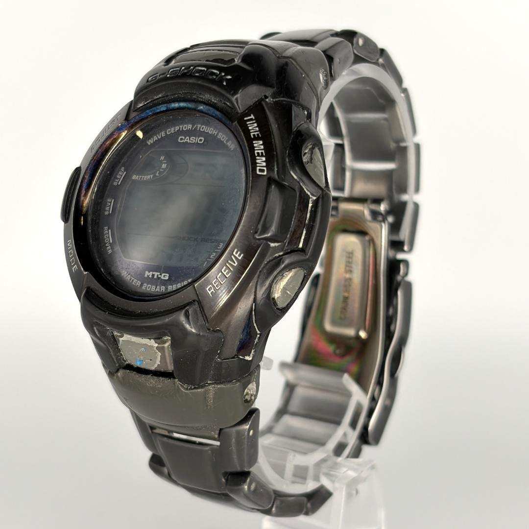 CASIO G-SHOCK MTG-910DJ The G Mens Watch Silver Black Wave Ceptor Solar 45mm