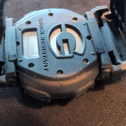 CASIO G-SHOCK DW-003 Digital Watch Black Resin Case Nylon Band Working Mens