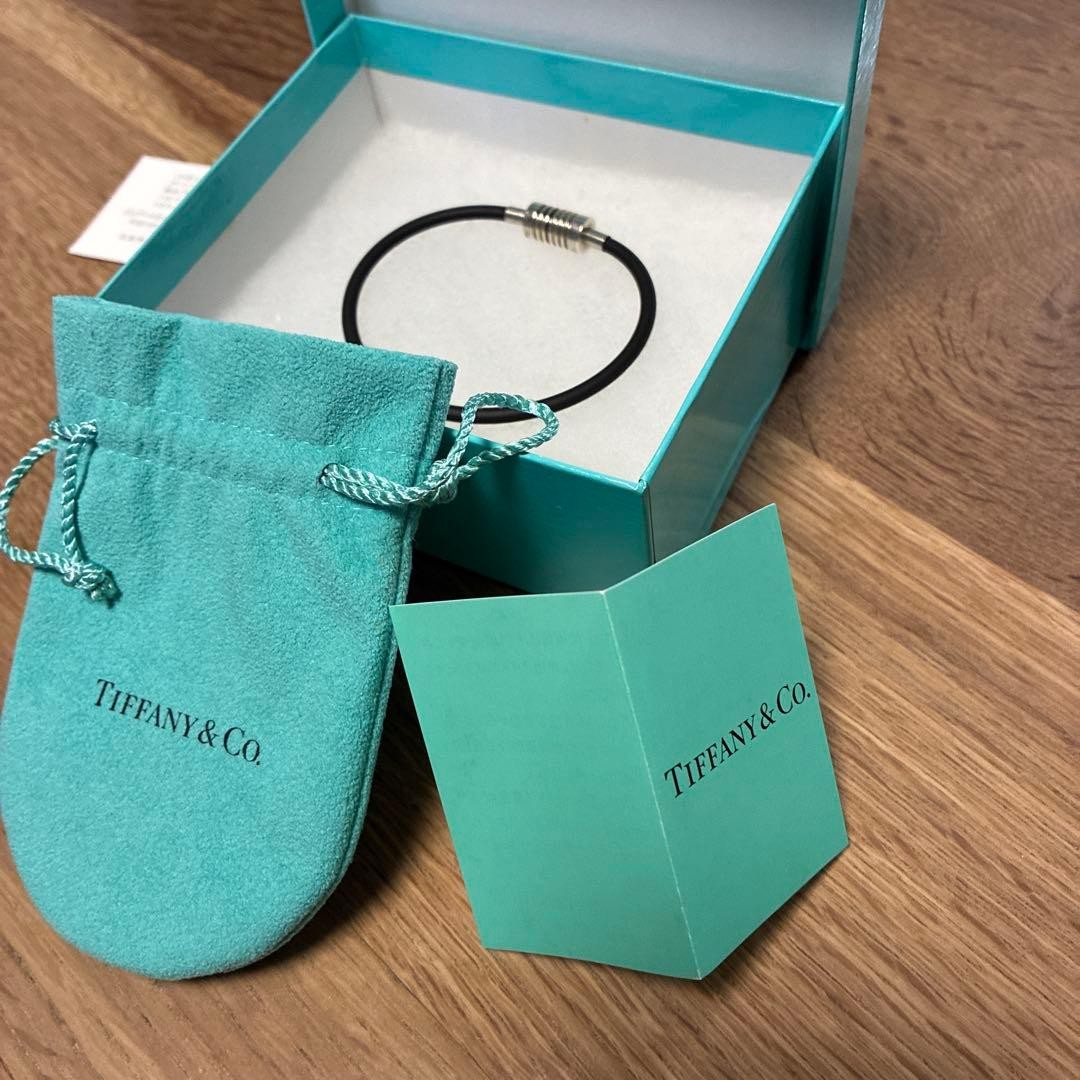 Tiffany & Co Sterling Silver 925 Rubber Surfer Bracelet Paloma Picasso 19.5cm