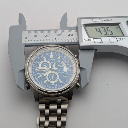 Citizen Promaster Sky PMP56-2902 Eco-Drive Radio Titanium Pilot Blue Dial Used