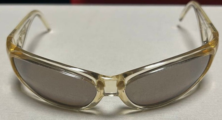 Arnette Y2K Vintage Wrap Sunglasses Clear Frame Mirror Lens Womens Mens