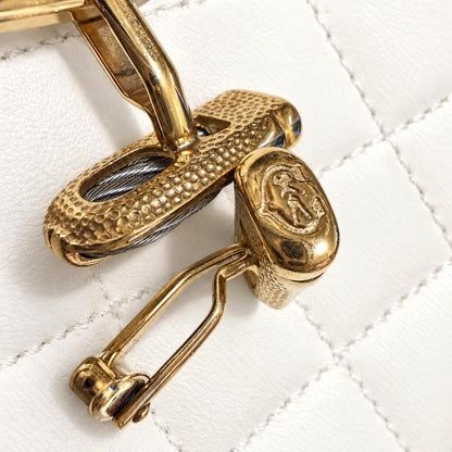PHILIPPE CHARRIOL Cufflinks Gold Silver Tone Wire Cable Metal Men's Vintage