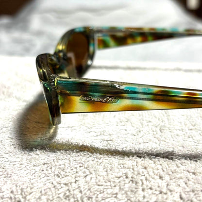 ARNETTE Mantis Vintage Sunglasses Green Camo Pattern Frame Case