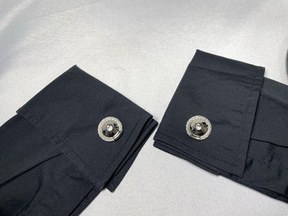 PHILIPPE CHARRIOL Cable Wire C Logo Oval Cufflinks Large Silver Tone 2.2cm
