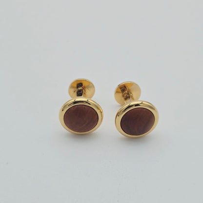 Excellent Loewe Gold Tone Metal Round Cufflinks Pouch