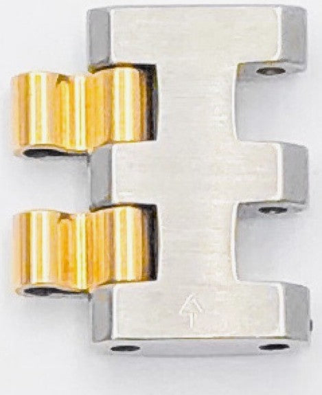 Genuine OMEGA Symbol Two-Tone SS/Gold Watch Bracelet Link Spare Part 12mm