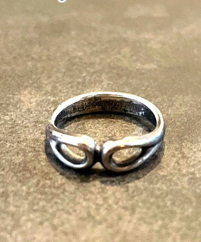 Rare Tiffany & Co Sterling Silver 925 Double Tear Drop Ring Size 49 US 5