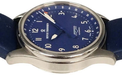 Revue Thommen Airspeed Automatic Men Watch Blue Dial Silver SS Swiss 31x39mm