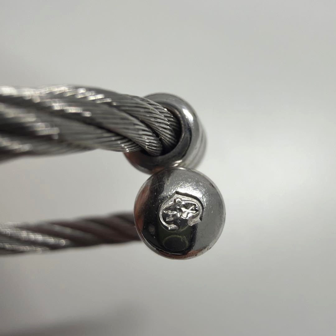 PHILIPPE CHARRIOL Celtic Wire Ring Silver Stainless Steel Size US 6.5 / EU 53