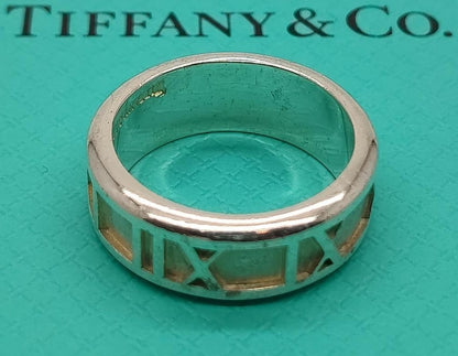 Tiffany & Co Atlas Ring Sterling Silver 925 Band US5 EU49 Authentic Vintage
