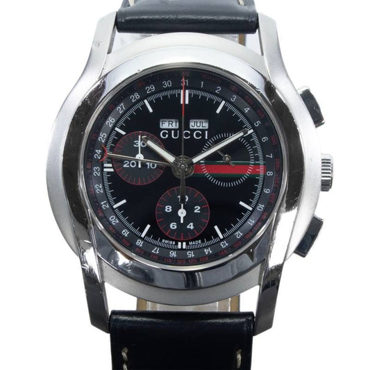 Gucci 5500 YA055206 Chronograph Black Dial Day Date Quartz Watch Men 11482826