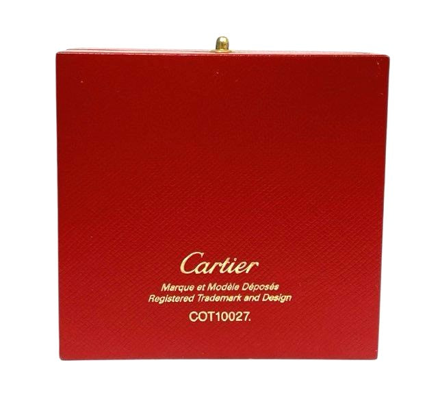 Cartier Empty Box Case for Cuffs Earrings Jewelry Red Leather 7.5x7x4cm