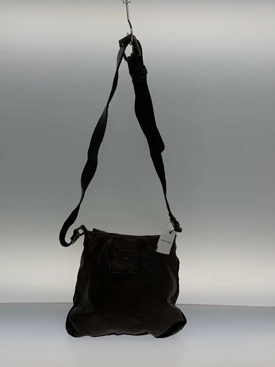 CAMPOMAGGI Studded Leather Crossbody Bag Brown Distressed Italy Messenger Boho