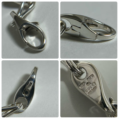GUCCI Tom Ford Sterling Silver 925 Infinity Link Chain Bracelet Italy18cm VTG