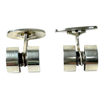 Georg Jensen Cufflinks Sterling Silver 925 Mens Vintage Oval Denmark 20x23mm