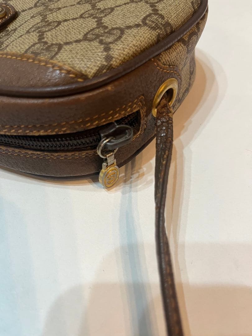 Gucci Authentic Vtg GG Canvas Sherry Line Mini Shoulder Bag Brown 13x19x4 cm