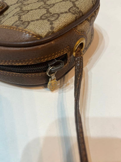 Gucci Authentic Vtg GG Canvas Sherry Line Mini Shoulder Bag Brown 13x19x4 cm