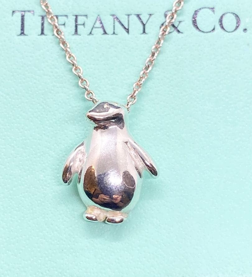 Tiffany & Co Sterling Silver 925 Penguin Charm Pendant Top