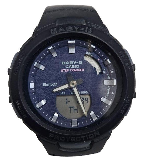 CASIO Baby-G BSA-B100 Step Tracker Bluetooth Watch Navy Blue Dial Resin Working