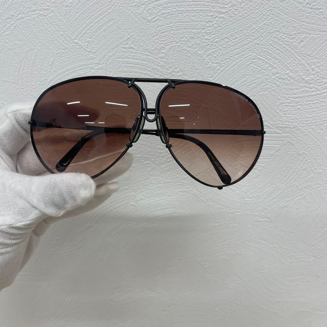 PORSCHE DESIGN by CARRERA 5621 Aviator Sunglasses Black Frame Brown Lens Vintage