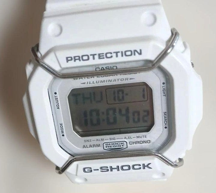 CASIO G-SHOCK DW-D5600P Mens Digital Watch White Resin 20BAR Battery Replaced