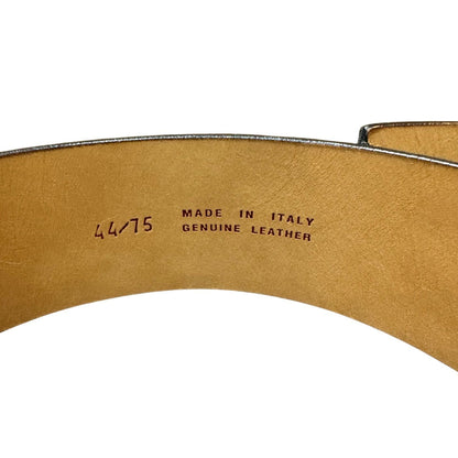 Loewe Black Leather Belt Size 44 / 75 L 83cm 32.7"  W 6cm 2.4"