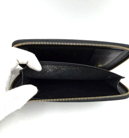 Louis Vuitton Epi Agenda Geode M63872 Round Zip Wallet Black Leather 4.5x7.3x1"