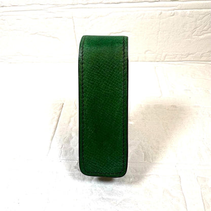Hermes Authentic Gum Lipstick Multi Leather Green Gold Hardware 9x3x2.5 cm Used