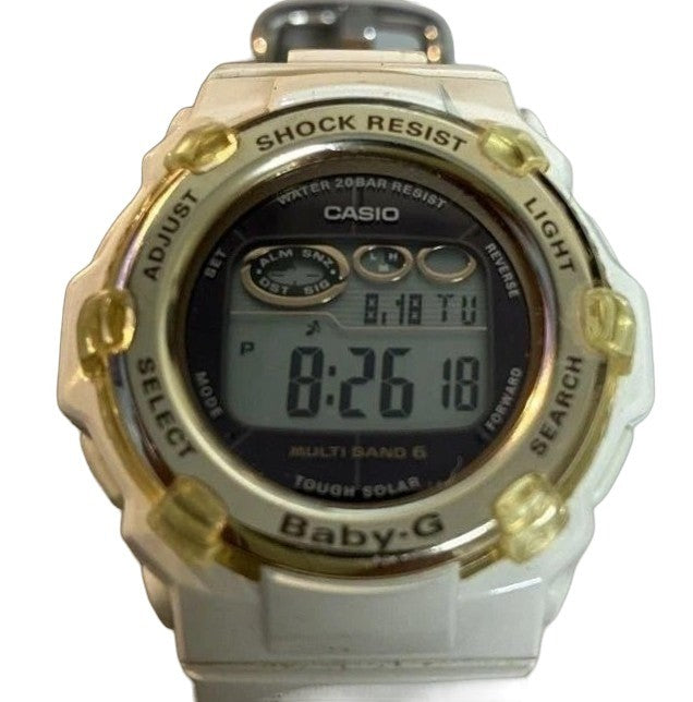 CASIO Baby-G BGR-3003 Tough Solar Multiband 6 Digital Watch White Resin Ladies