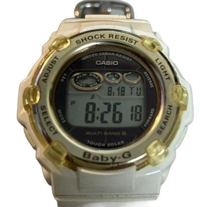 CASIO Baby-G BGR-3003 Tough Solar Multiband 6 Digital Watch White Resin Ladies