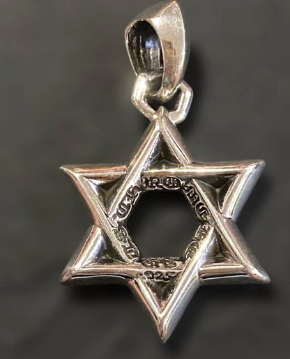 Chrome Hearts CH Star of David Small Pendant Sterling Silver 925 Authentic Mint