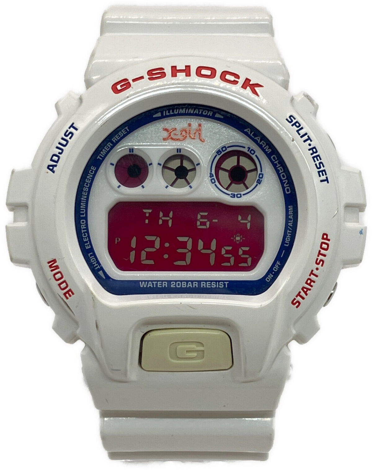 CASIO G-SHOCK DW-6900FS X-girl Womens Digital Watch White Resin Band 49mm Case