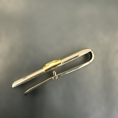 Gucci Accessory Collection Interlocking G Cufflinks Tie Bar Set Gold Silver
