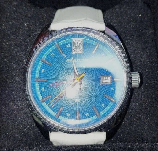 Angel Clover GR39S-CYG Saint Seiya Cygnus Hyoga GMT Watch Blue 39mm New Box