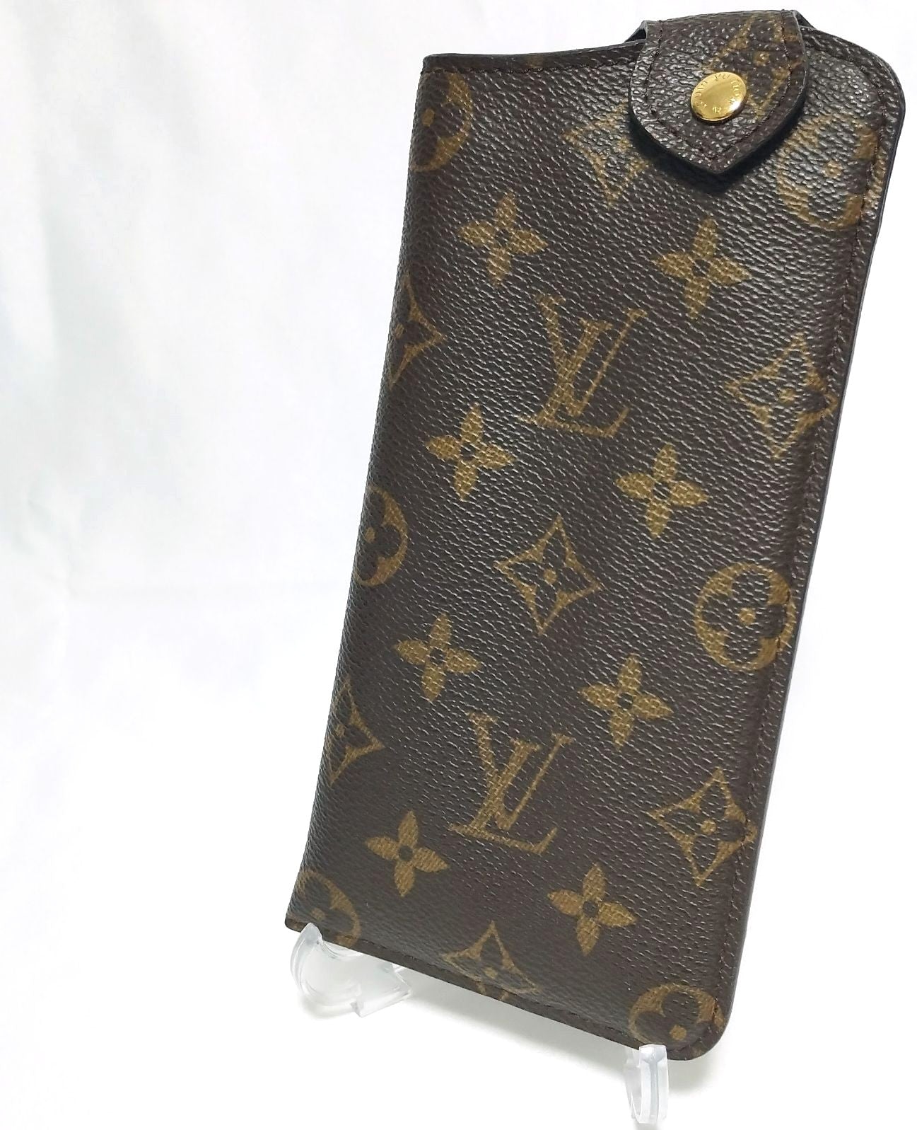 Louis Vuitton Monogram Etui Lunettes GM Glasses Case M66544 Brown Authentic Used
