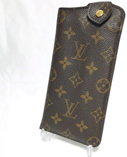 Louis Vuitton Monogram Etui Lunettes GM Glasses Case M66544 Brown Authentic Used