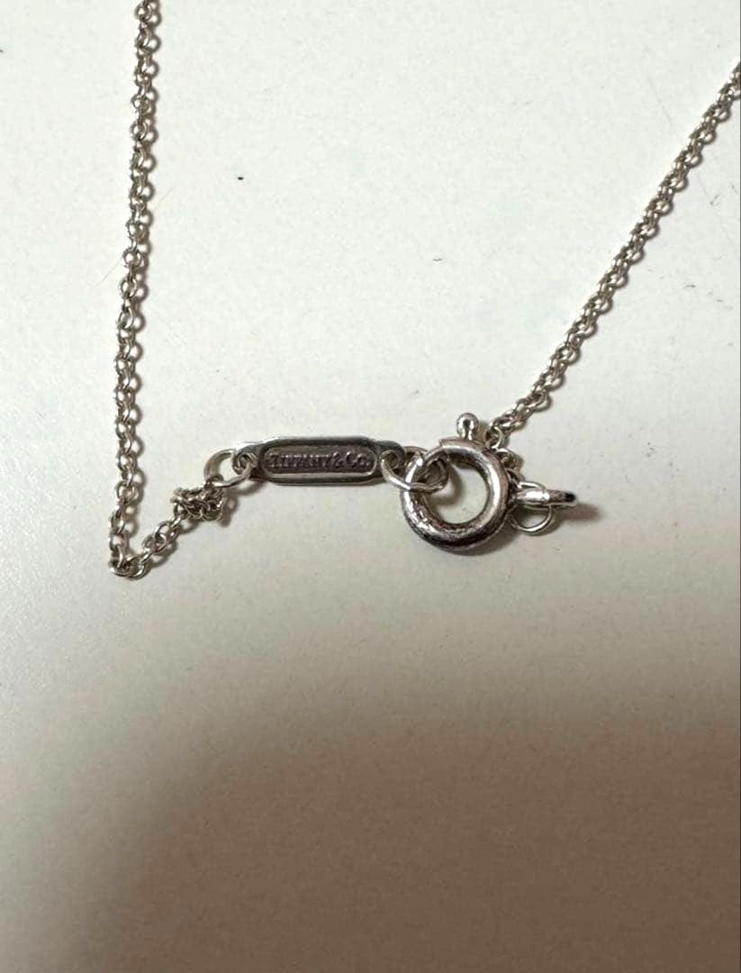 Tiffany & Co. Atlas Open Circle Pendant Necklace Silver 925 Chain 17.7in Authent