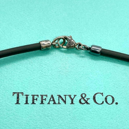 Tiffany & Co Rubber Sterling Silver 925 Necklace 54cm 21in 2.4mm 0.09in