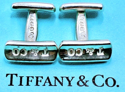 Tiffany & Co 1837 Cufflinks Sterling Silver 925 2.2cm(0.9") Used Excellent VTG