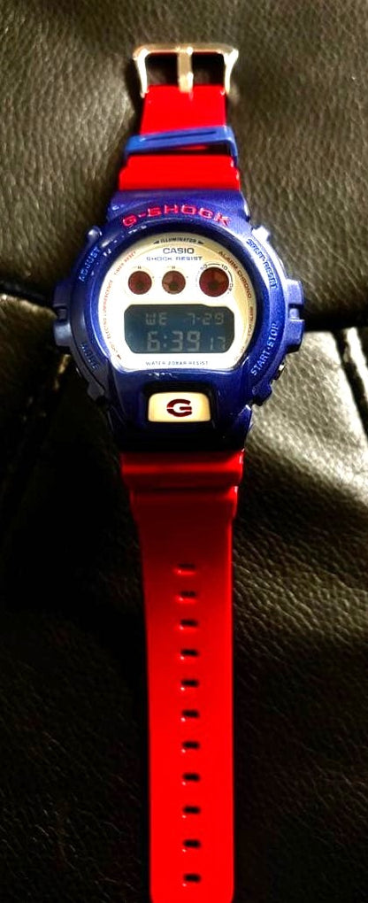 CASIO G-SHOCK DW-6900AC-2JF Digital Watch Blue Red Tricolor Rare Discontinued