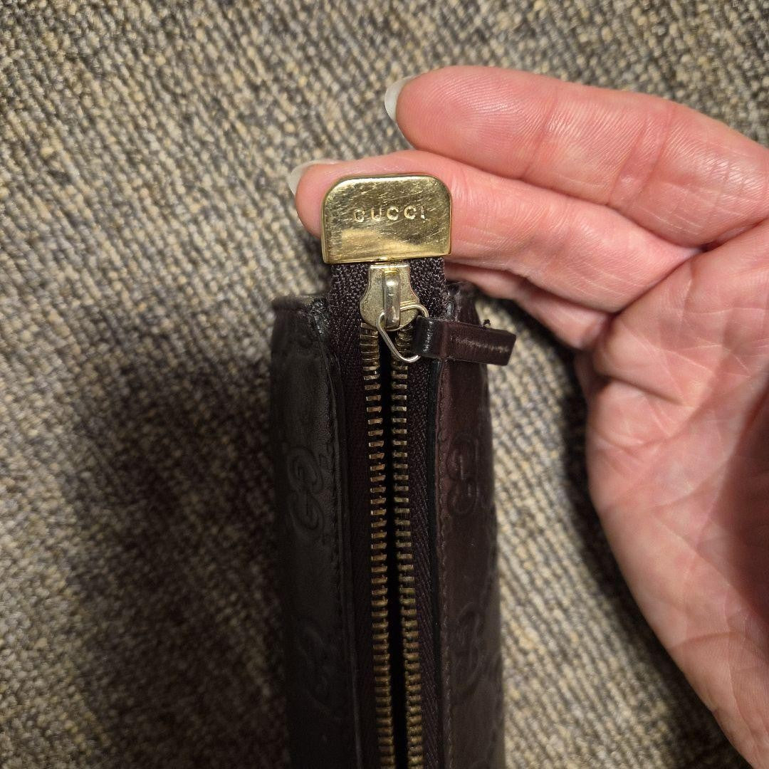 Gucci Guccissima GG Leather Pen Case Cosmetic Pouch
