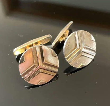 Georg Jensen Cufflinks 60B Sterling Silver 925 Denmark Mens Geometric Vintage
