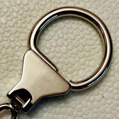 Gucci Auth Old GG Interlocking Logo Keychain Bag Charm Silver Gold 11.5 cm Used