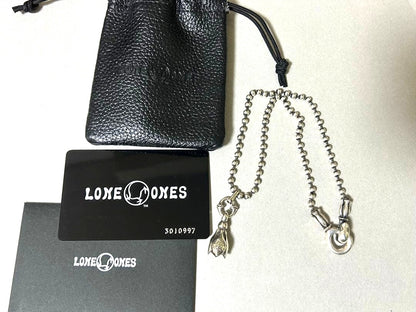LONE ONES Tear Bell Pendant Necklace Silver Ball Chain Authentic Excellent