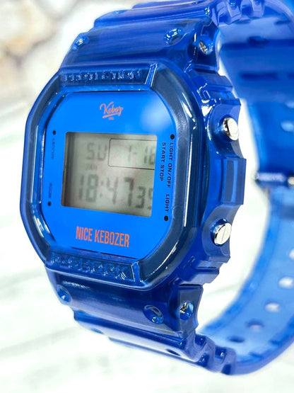 Casio G-SHOCK x KEBOZ DW-5600KEBOZ22-2JR Digital Watch Clear Blue Japan Mint