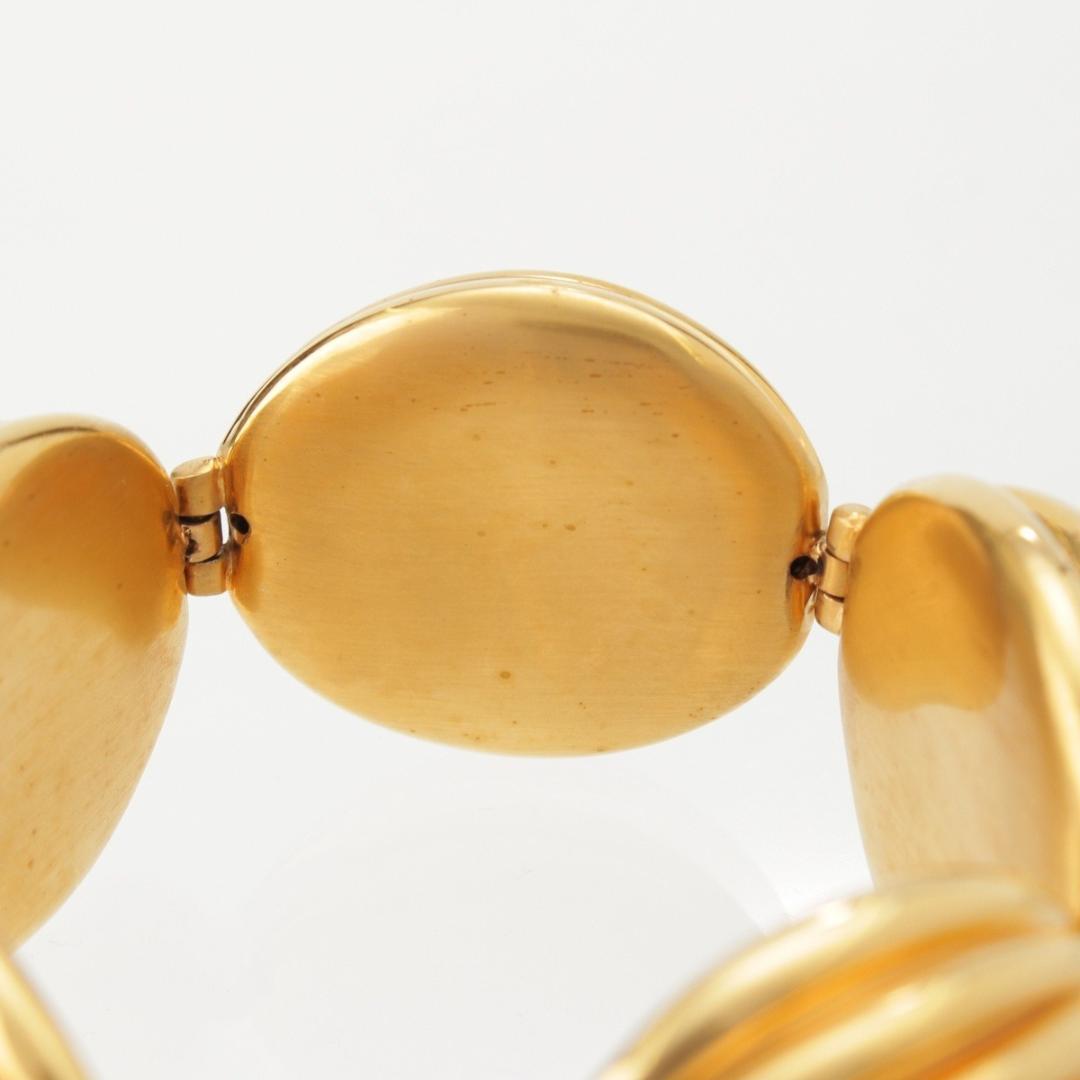 Authentic Loewe Anagram Nutshell Gold Tone Bracelet L 21cm 8.3in