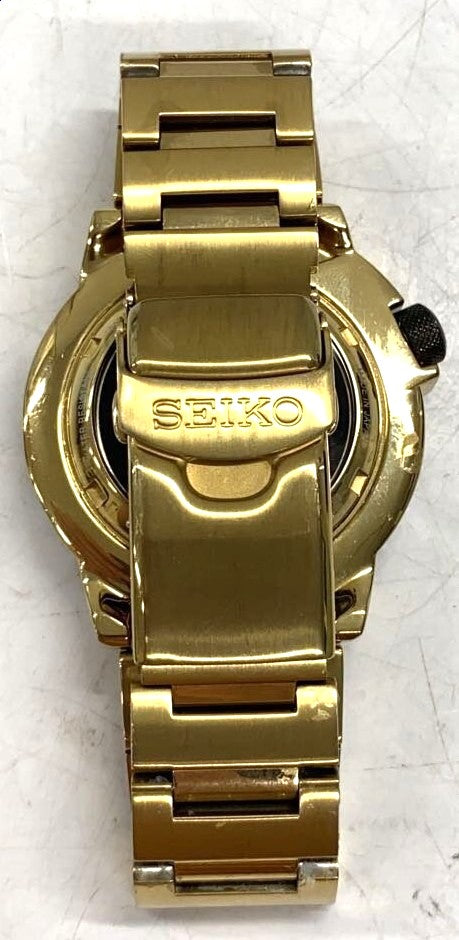 SEIKO Land Monster Automatic Watch Black Gold SS 23 Jewels 20BAR Date Japan Used