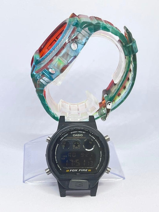 CASIO G-SHOCK DW-6900 Fox Fire Men's Digital Watch Clear Multicolor Resin Band