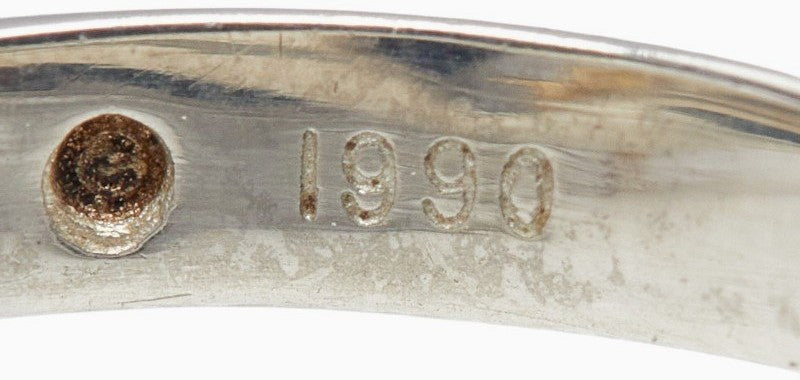 Tiffany & Co Heart Ribbon Ring SV925 Silver 18K Yellow Gold Size US5 EU50 Used