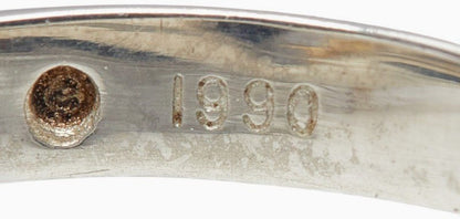 Tiffany & Co Heart Ribbon Ring SV925 Silver 18K Yellow Gold Size US5 EU50 Used